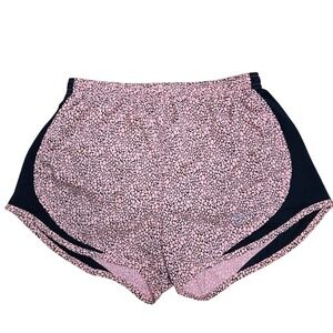 Nike Dri Fit Women's Running Shorts Pink Black Speckle Print Athletic XS F50